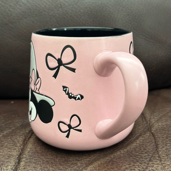 Disney Minnie Mouse Witch with Bats and Ribbons Pink Halloween Mug - Picture 4 of 12